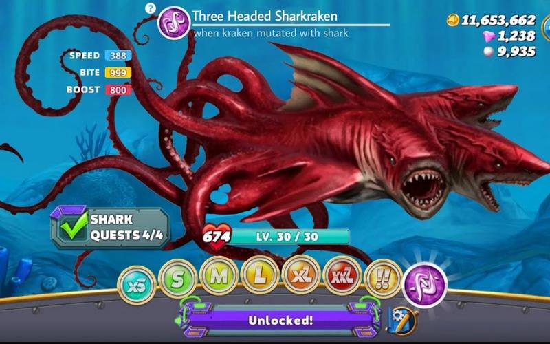 饥饿鲨世界全解锁mod